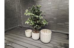 China Striking Modern Fiber Clay Planter with Drainage Frost Resistant supplier