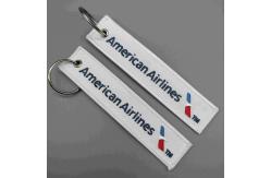 China American Airlines Custom Embroidered Key Fob Corrosion Resistance High Accuracy supplier