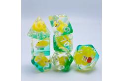 China Duckling Natural resin multi -noodle table game dice set dnd dice supplier