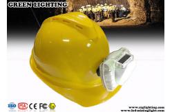 China Yellow Cordless Rechargeable Miners Headlamp , Hard Hat Headlamp Lightweight supplier