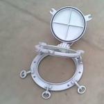 Round Shape Marine Windows Weathertight Openable Portlights With Storm Cover for sale