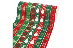 China Custom Christmas Grosgrain Ribbon With Printed Designs Wholesale Decorative Ribbon supplier