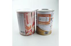 China Custom Labeling Milk Powder Cannabis Tin Food Packaging Can With Plastic Lid supplier