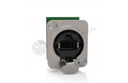 China Cat 5e Rj45 Ethernet Chassis Connector D Shape Panel Industrial supplier