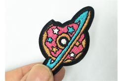 China OEM Eye Logo Design Custom Applique Patches For Apparel 4.5cm Tall supplier