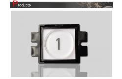China Plastic  Elevator Push Button With 50mA Current Size 47x49 Mm supplier