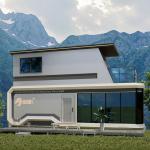 Mobile Capsule House With Balcony White For Village Space Cabin House