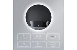 China Luxury Silver Lenses Touch Screen Wall Mirror With LED Lights And Defogger supplier