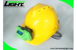 China Portable Rechargeable LED Headlamp Green Hard Shell With OLED Screen supplier