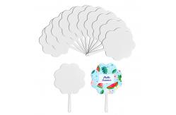 China Summer Promotional Items Double-Sides Printing Blank PET Plastic Sublimation Hand Fans supplier