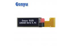 China 0.91 Inch OLED Display 128x32 Resolution White 15pin FPC SPI Interface supplier