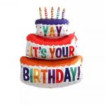 Cake Theme Aluminum Foil Balloons Kids Toys For Birthday Party Decoration for sale