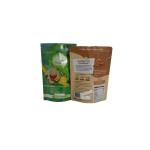 Empty  Stand Up Aluminum Foil Plastic Bag Reusable Heat Sealed Organic Tea Green for sale