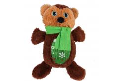 China 18cm cute apperance smile plush pet toy with sound for teeth cleaning supplier