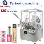 120L Automatic Box Packing Machine For Lipstick Cosmetic Vertical Cartoner for sale