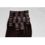 Double Drawn Synthetic Clip In Hair Extensions 18 Inch Heat Resistant for sale