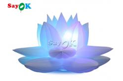 China Party Decoration 3m Inflatable Lotus Flower Model With Led supplier