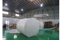 China CE EN14960 Three Rooms Glamping Tent , Inflatable Bubble Lodge Tent With Metal Tunnel supplier
