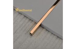 China 3048MM Length Mirror Tile Trim PVD Rose Gold Stainless Steel U Trim supplier