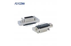 China 20pin SCSI Female Connector , 1.27mm Pitch Straight PCB SCSI Connector supplier