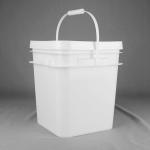 12L Square Food Grade Plastic Bucket Customized With Lid And Handle for sale