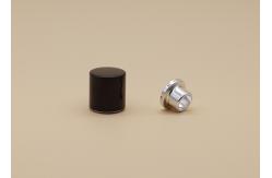 China 28mm Height Perfume Bottle Caps PP Plastic Inside For Aluminum Step Collar supplier