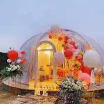 Aluminium 6m Geodesic Dome ISO Bubble Camping Tent With UV Coating for sale