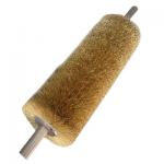 SGS Industrial Roller Brush Copper Plated Steel Wire Brush Roller For Industrial Polishing for sale
