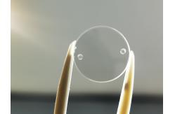 China Round Polished Sapphire Optical Windows Scratch Resistance With Hole supplier