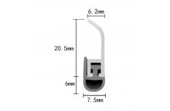 China Aluminum With PVC Rubber Strips Garage Door Bottom Seal Strip - MOQ 1000pcs supplier