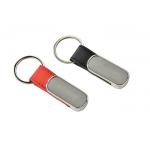 Stitching PU Leather Keychain Laser Logo Zinc Alloy Leather Holder For Keys for sale