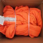 Jacket Twill Weave Polyester Round Sling Endless Orange Color Vertical 40000 LBS for sale