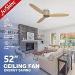 110-240V/50Hz-60Hz Voltage 3-Blade Ceiling Fan for Stable and Quiet Bedroom Cooling for sale