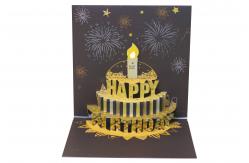 China Foldable Pop Up Greeting Card With Blank Message Space Recyclable And Customizable Design supplier