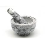 Solid Marble Stone Mortar And Pestle Polished For Herb Spice Grinding for sale