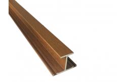 China Timber Extruded Tubular Aluminum Wood Grain Profile With ISO Certification supplier