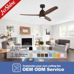 Solid Wood Ergonomic Remote LED Ceiling Fan With Dimmable DC Motor