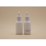 White Ceramic Essential Oil Dropper Bottles 15ml Capacity Smooth Surface