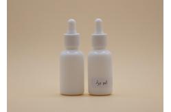 China White Ceramic Essential Oil Dropper Bottles 15ml Capacity Smooth Surface supplier