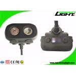 Dual Beam LED Mining Cap Lights 15000lux 10.4Ah Panasonic Battery Antistatic Matetial