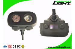 China Dual Beam LED Mining Cap Lights 15000lux 10.4Ah Panasonic Battery Antistatic Matetial supplier