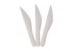 China White Smooth Paper Biodegradable Cutlery Forks Knives Spoons 6.3 Inch Practical supplier