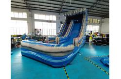 China Adult Kids Playground Bouncer Inflatable Water Slide With Pool supplier