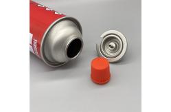 China Prime Quality Portable Straight Butane Gas Cartridge with Valve and Red Cap supplier