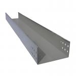 Silver Fully Enclosed Cable Tray / Steel Metal Cable Trough Medium Duty for sale