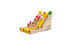 China Children Fun Park Big Inflatable Slide with cartoon For Rentals supplier