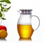 Bird Shaped Drink Pitcher With Lid , Lightweight Glass Juice Pitcher With Handle