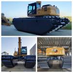 Floating Amphibious Pontoon Customized For Cat Reg 320 Excavator 18-22 t for sale