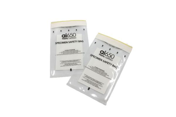 Medical Testing Biological Transport 95KPA Specimen Bag Self Adhesive