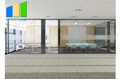China 12MM Office Tempered Glass Partition Clear Glass Aluminum Frame Partition Wall supplier